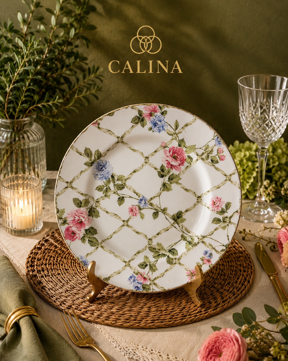 Prato floral vintage CALINA